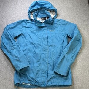 Marmot Hooded Rain Jacket Blue‎ Women's XS Lightweight Waterproof Shell